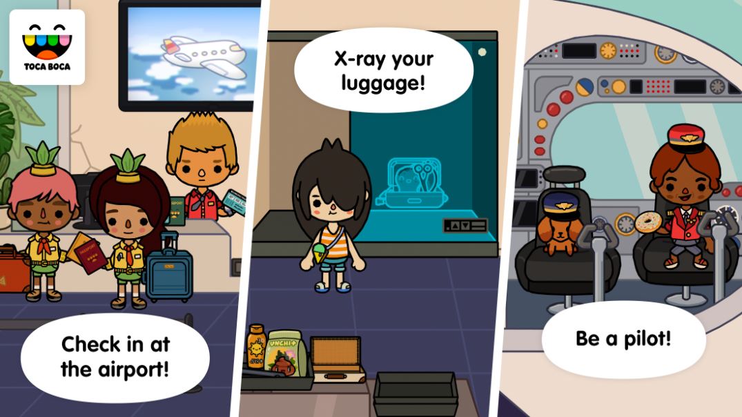 xraying luggage at airport